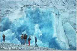 The calving face of the Mendenhall Glacier