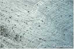 Undeformed primary stratification of a glacier