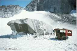 Just one of the massive rocks from a large rockfall event