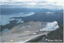 A dramatic example of a dying glacier