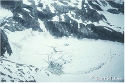The surface effects of a drained sub-glacial lake